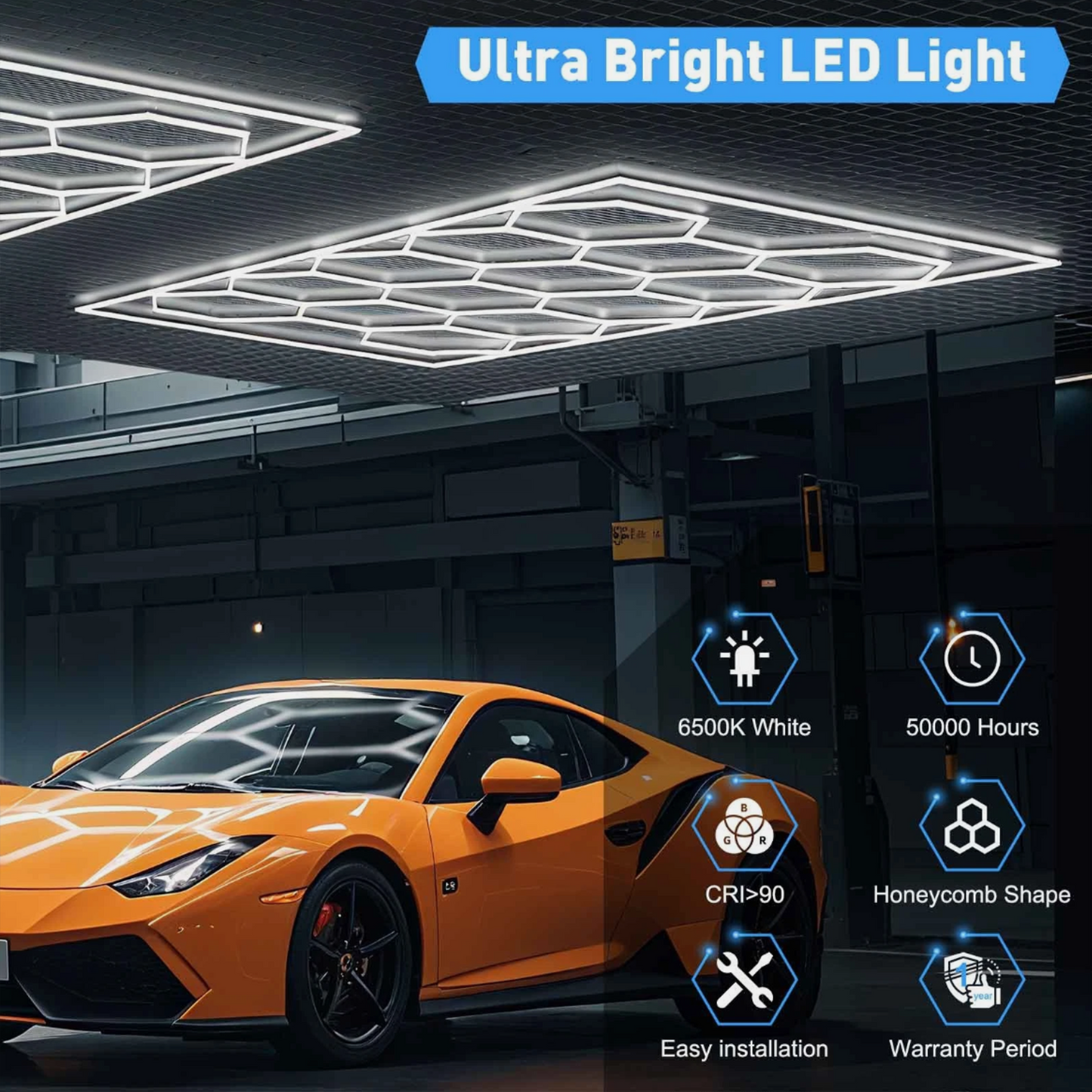 14 Hexagon LED Light Set (with boarder)