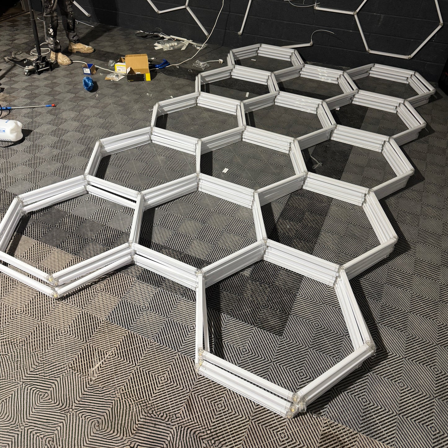 14 Hexagon LED Light Set (with boarder)