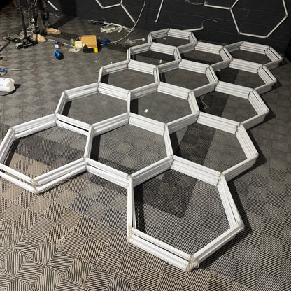 14 Hexagon LED Light Set (with boarder)